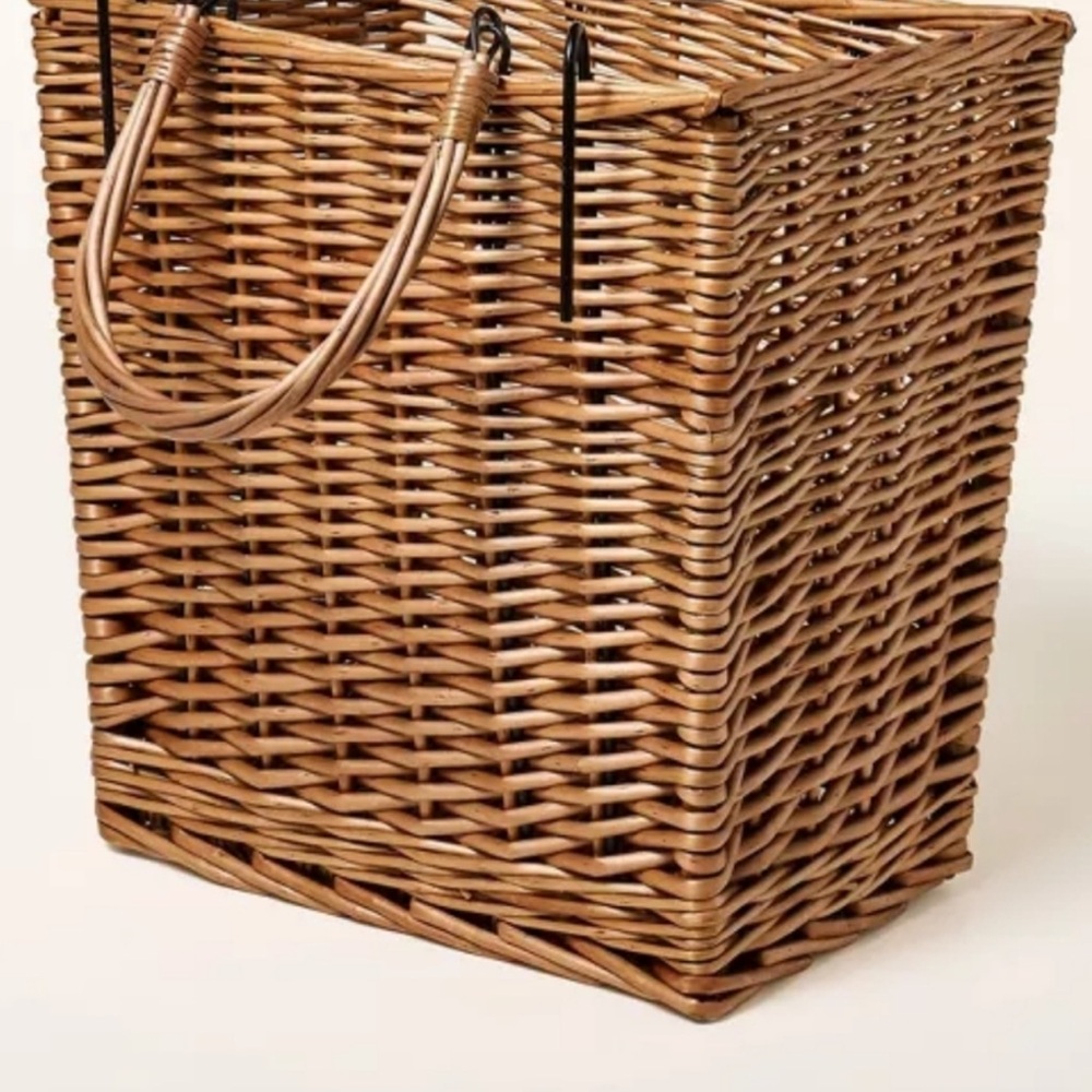 Kate Spade Adult Woven Bicycle Basket Natural - kate spade new york x Target - Picture 2 of 2